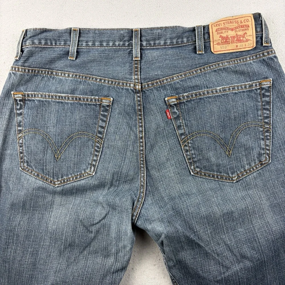 Levi's 559 Relaxed Straight Jeans Men's 38x30 Medium Wash Denim